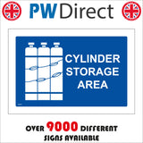 MA278 Cylinder Storage Area Sign with Cylinders