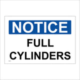 MA279 Notice Full Cylinders Sign