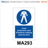 AWBP005 Custom Sign Made To Order Wash Hands Food Preparation Hygiene