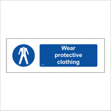 MA294 Wear Protective Clothing Sign with Overalls