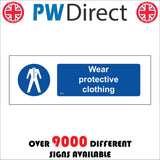 MA294 Wear Protective Clothing Sign with Overalls