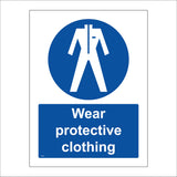 MA295 Wear Protective Clothing Sign with Overalls