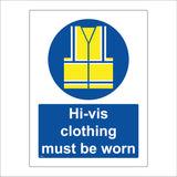 MA302 Hi-Vis Clothing Must Be Worn Sign with Hi Vis Jacket