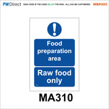 AWBP005 Custom Sign Made To Order Wash Hands Food Preparation Hygiene