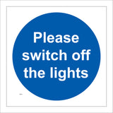 MA317 Please Switch Off The Lights Sign