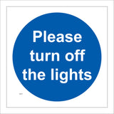 MA318 Please Turn Off The Lights Sign