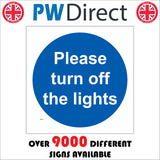 MA318 Please Turn Off The Lights Sign