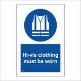 MA324 Hi -Vis Clothing Must Be Worn Sign with Hi Vis Jacket