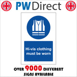 MA324 Hi -Vis Clothing Must Be Worn Sign with Hi Vis Jacket