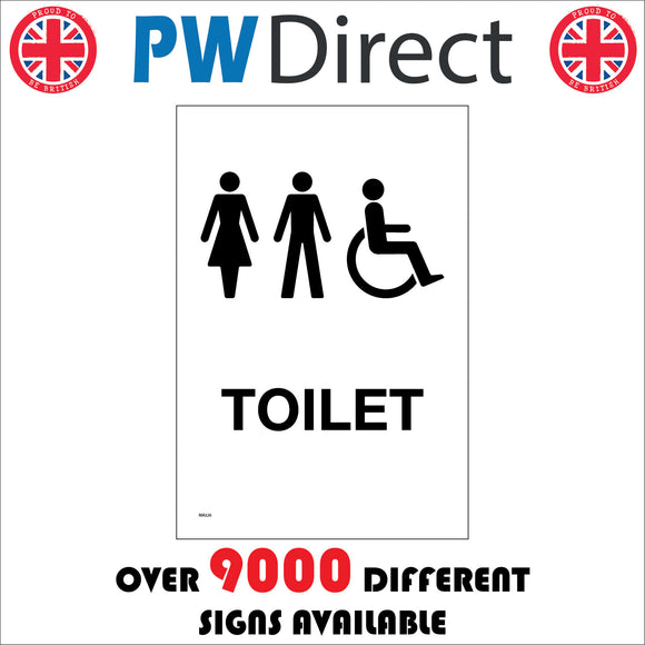 MA326 Toilet Sign with Male Female Disabled