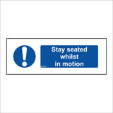 MA327 Stay Seated Whilst In Motion Sign with Exclamation Mark