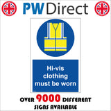 Hi-Vis Clothing Must Be Worn Sign MA334