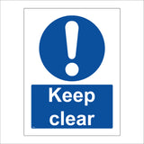 MA335 Keep Clear Sign with Exclamation Mark
