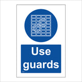 MA344 Use Guards Sign with Cogs Guard Circle