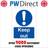 MA348 Keep Out Sign with Exclamation Mark Circle