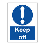 MA350 Keep Off Sign with Exclamation Mark Circle