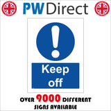 MA350 Keep Off Sign with Exclamation Mark Circle