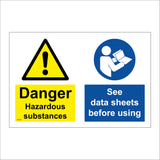 Danger Hazardous Substances See Data Sheets Before Using Sign MA358