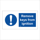Remove Keys From Ignition Sign MA360