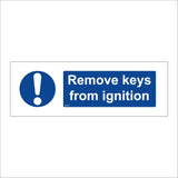 MA361 Remove Keys From Ignition Sign with Circle Exclamation Mark