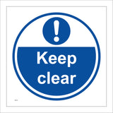 MA378 Keep Clear Sign with Circle Exclamation Mark