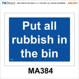 ABL003 Recycling Choice Custom Text Words Refuse Bins Dog Poo