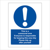 MA410 This Is A Communal Area Sign with Circle Exclamation Mark