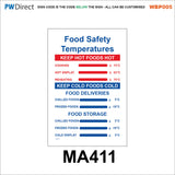 AWBP005 Custom Sign Made To Order Wash Hands Food Preparation Hygiene