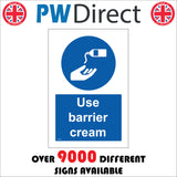 Use Barrier Cream Sign MA418
