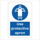 MA419 Use Protective Apron Sign with Circle Person Apron
