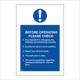 MA421 Before Operating Please Check Sign with Circle Exclamation Mark