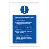 MA422 Dangerous Machine Sign with Circle Exclamation Mark