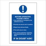 MA424 Before Operating Please Check Sign with Circle Exclamation Mark