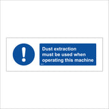 Dust Extraction Must Be Used When Operating This Machine Sign MA425