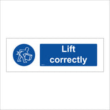 MA426 Lift Correctly Sign with Circle Person