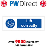 MA426 Lift Correctly Sign with Circle Person