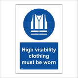 MA429 High Visibility Clothing Must Be Worn Sign with Circle Hi-Viz