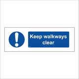MA430 Keep Walkways Clear Sign with Circle Exclamation Mark