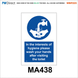 AWBP005 Custom Sign Made To Order Wash Hands Food Preparation Hygiene