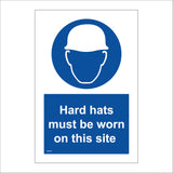 MA440 Hard Hats Must Be Worn On This Site Sign with Circle Face Hat