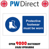 MA456 Protective Footwear Must Be Worn Sign with Boots