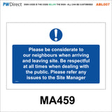 ABL007 Construction Site Safety PPE Keep Out Danger Office