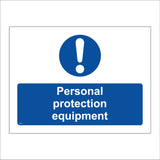 MA460 Personal Protection Equipment Sign with Circle Exclamation Mark