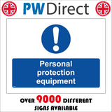 MA460 Personal Protection Equipment Sign with Circle Exclamation Mark
