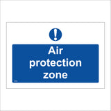 MA466 Air Protection Zone Sign with Circle Exclamation Mark