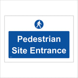 MA467 Pedestrian Site Entrance Sign with Circle Man