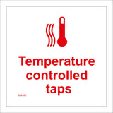 MA481 Temperature Controlled Taps Sign with Thermometer 3 Swirly Lines