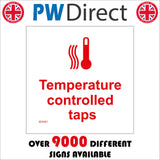 MA481 Temperature Controlled Taps Sign with Thermometer 3 Swirly Lines