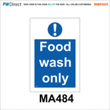 AWBP005 Custom Sign Made To Order Wash Hands Food Preparation Hygiene