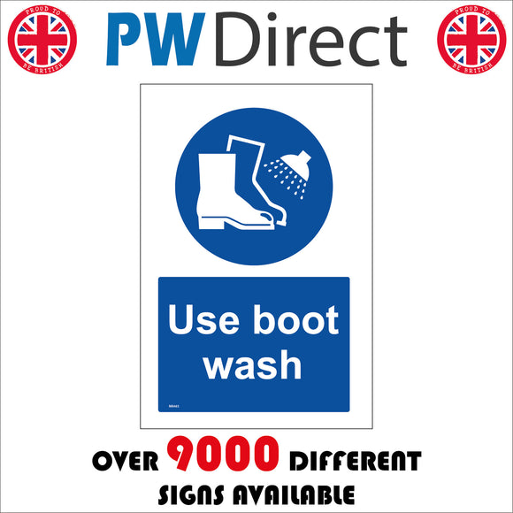 MA485 Use Boot Wash Sign with Circle Boots Spray